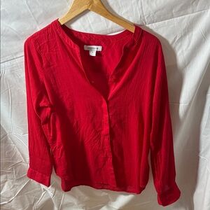 Liz Claiborne Bold Red Blouse